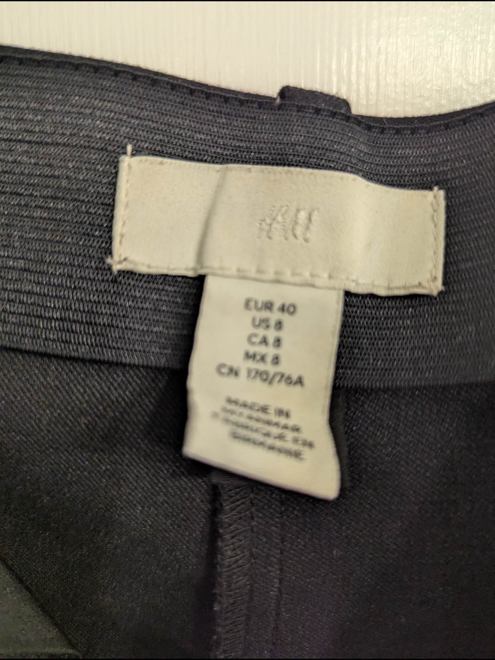 H&M Women's Black Pinstripe Dress Pants - Picture 2 of 2